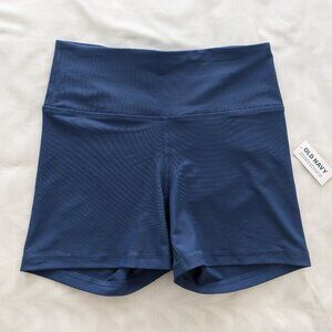 Old Navy High-Waisted PowerSoft Biker Shorts 4-inch inseam in Marina (S)